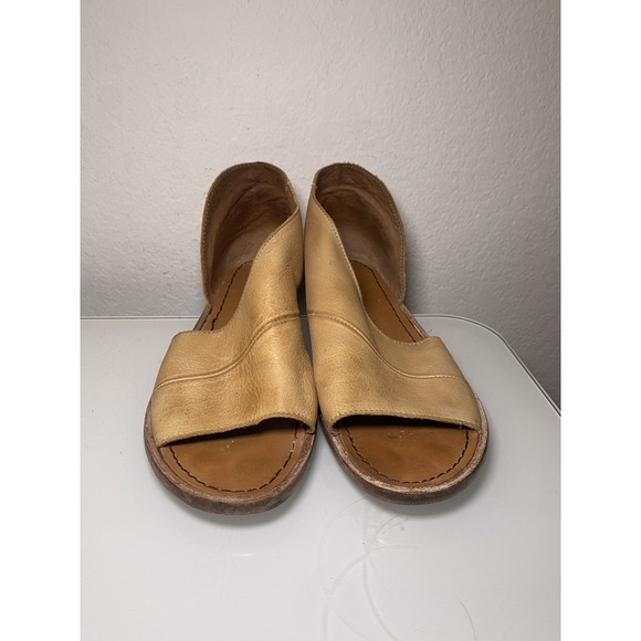 Free People Mont Blanc Sandals Womens Size 36 US 5.5 Tan Open Toe/Side Comfort - Picture 1 of 16